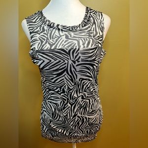 Sanctuary Zebra Print Sleeveless Top - M